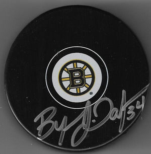 Byron Dafoe Signed Hockey Puck - Boston Bruins - PastPros