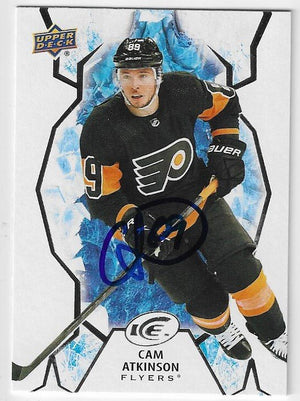 Cam Atkinson Signed 2021-22 Upper Deck Ice Hockey Card - Philadelphia Flyers