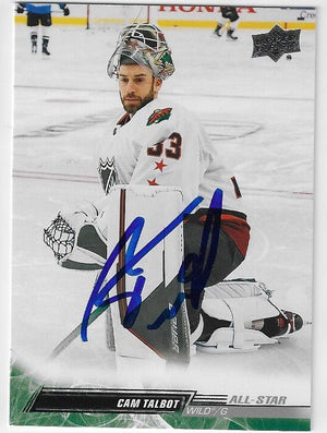 Cam Talbot Signed 2022-23 Upper Deck Hockey Card - Minnesota WIld (AS)