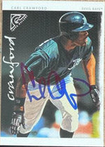 Carl Crawford Signed 2003 Topps Gallery Baseball Card - Tampa Bay Rays #69