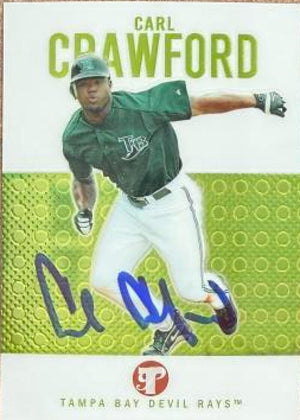 Carl Crawford Signed 2003 Topps Pristine Baseball Card - Tampa Bay Rays #23