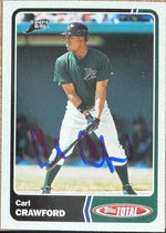 Carl Crawford Signed 2003 Topps Total Baseball Card - Tampa Bay Rays #848