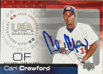 Carl Crawford Signed 2004 Upper Deck USA 25th Anniversary Baseball Card - Team USA