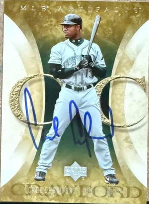 Carl Crawford Signed 2005 Upper Deck Artifacts Baseball Card - Tampa Bay Rays #17