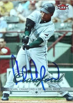 Carl Crawford Signed 2006 Fleer Ultra Baseball Card - Tampa Bay Rays #50