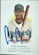 Carl Crawford Signed 2006 Topps Allen & Ginter Baseball Card - Tampa Bay Rays #223