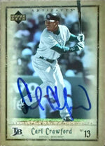 Carl Crawford Signed 2006 Upper Deck Artifacts Baseball Card - Tampa Bay Rays #87