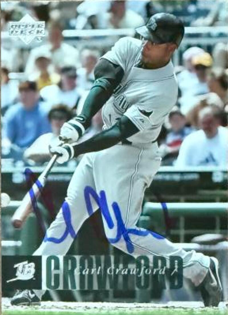 Carl Crawford Signed 2006 Upper Deck Baseball Card - Tampa Bay Rays #438