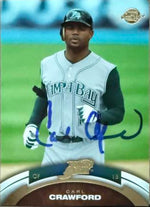 Carl Crawford Signed 2006 Upper Deck Sweet Spot Update Baseball Card - Tampa Bay Rays #89