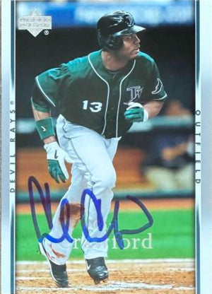 Carl Crawford Signed 2007 Upper Deck Baseball Card - Tampa Bay Rays #210