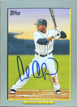 Carl Crawford Signed 2009 Topps Turkey Red Baseball Card - Tampa Bay Rays #TR140