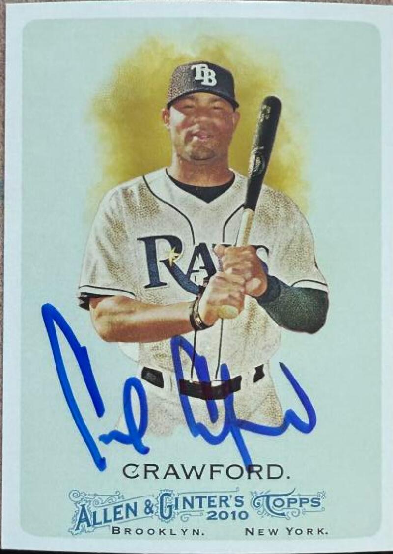 Carl Crawford Signed 2010 Topps Allen & Ginter Baseball Card - Tampa Bay Rays #67