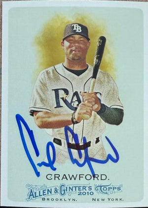 Carl Crawford Signed 2010 Topps Allen & Ginter Baseball Card - Tampa Bay Rays #67
