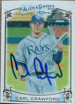 Carl Crawford Signed 2010 Topps Allen & Ginter Baseball Highlights Baseball Card - Tampa Bay Rays #AGHS7