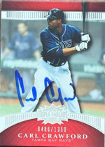 Carl Crawford Signed 2010 Topps Triple Threads Baseball Card - Tampa Bay Rays #18 SN1350