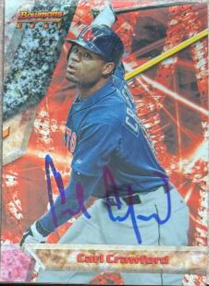 Carl Crawford Signed 2011 Bowman's Best Baseball Card - Boston Red Sox #BB25