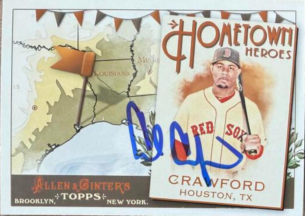 Carl Crawford Signed 2011 Topps Allen & Ginter Hometown Heroes Baseball Card - Boston Red Sox #HH75