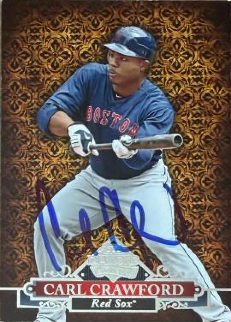 Carl Crawford Signed 2011 Topps Diamond Anniversary HTA Baseball Card - Boston Red Sox #HTA- Boston Red Sox19