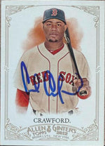 Carl Crawford Signed 2012 Topps Allen & Ginter Baseball Card - Boston Red Sox #331 SP