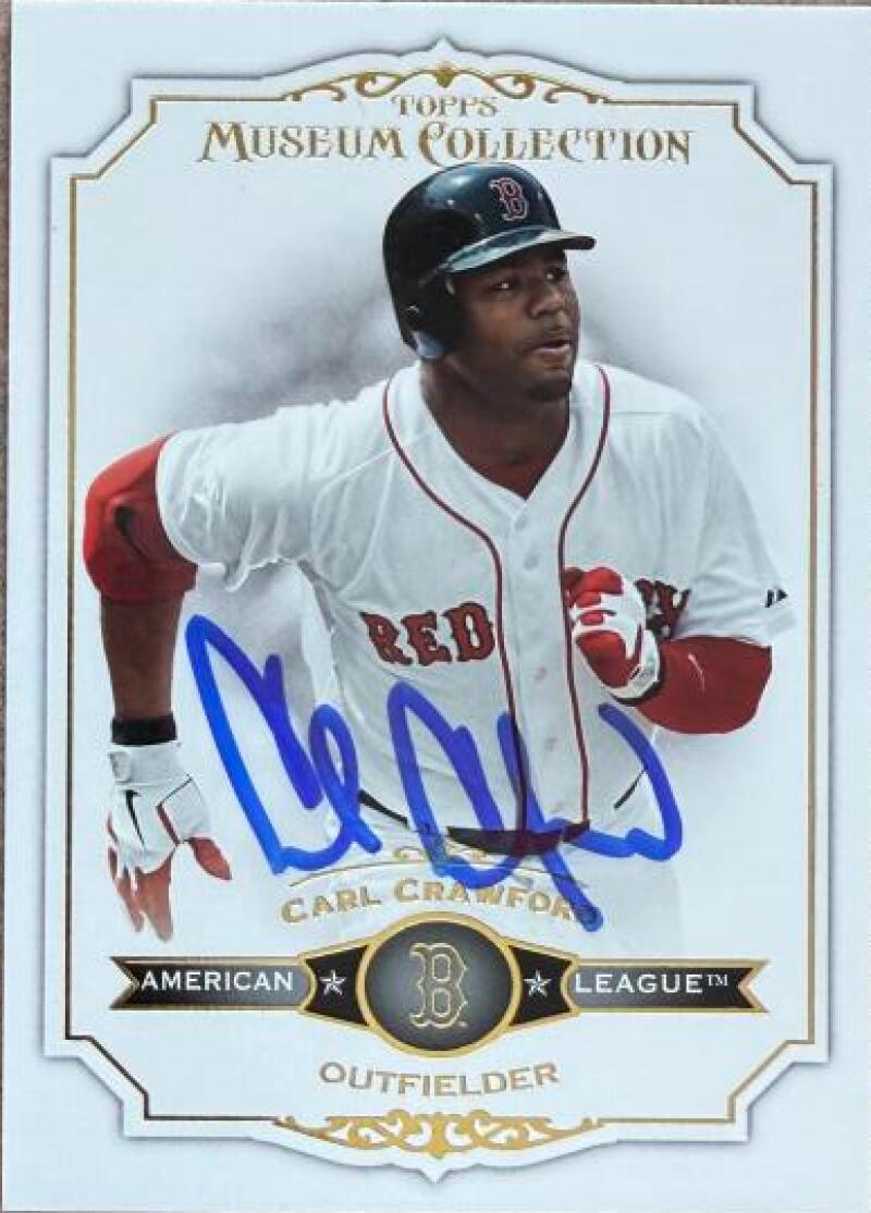 Carl Crawford Signed 2012 Topps Museum Collection Baseball Card - Boston Red Sox #11