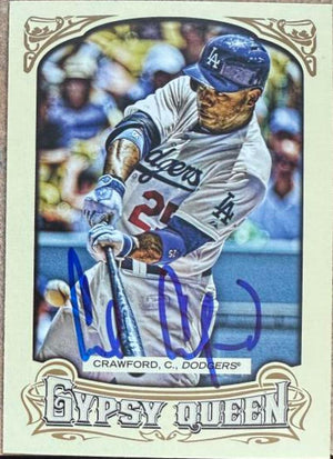 Carl Crawford Signed 2014 Topps Gypsy Queen Baseball Card - Los Angeles Dodgers #244