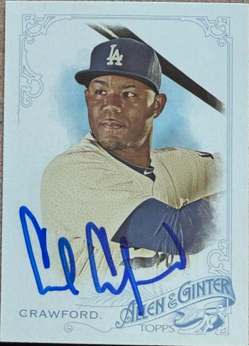 Carl Crawford Signed 2015 Topps Allen & Ginter Baseball Card - Los Angeles Dodgers #88