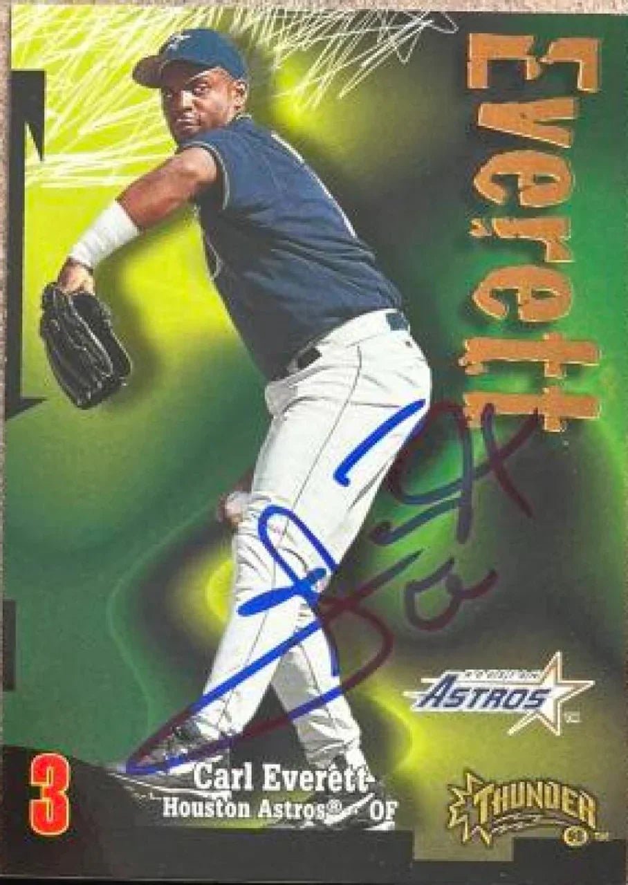 Carl Everett Signed 1998 Circa Thunder Baseball Card - Houston Astros - PastPros