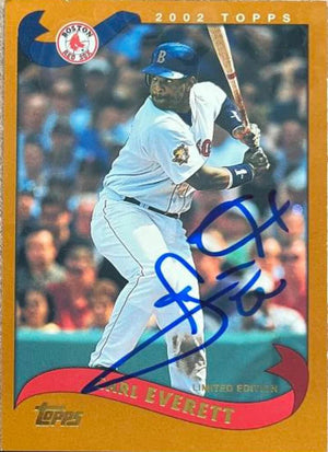 Carl Everett Signed 2002 Topps Limited Baseball Card - Boston Red Sox