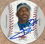 Carl Everett Signed 2003 Fleer Hardball Baseball Card - Texas Rangers