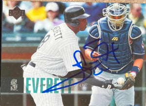 Carl Everett Signed 2006 Upper Deck Baseball Card - Seattle Mariners