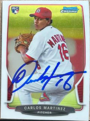 Carlos Martinez Signed 2013 Bowman Chrome Baseball Card - St Louis Cardinals