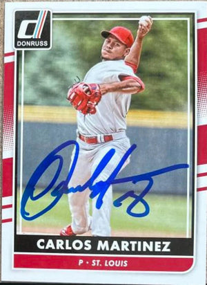 Carlos Martinez Signed 2016 Donruss Baseball Card - St Louis Cardinals