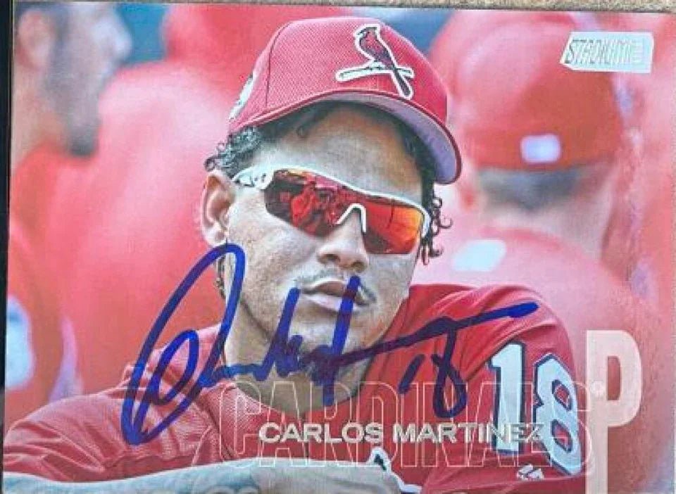 Carlos Martinez Signed 2018 Stadium Club Baseball Card - St Louis Cardinals
