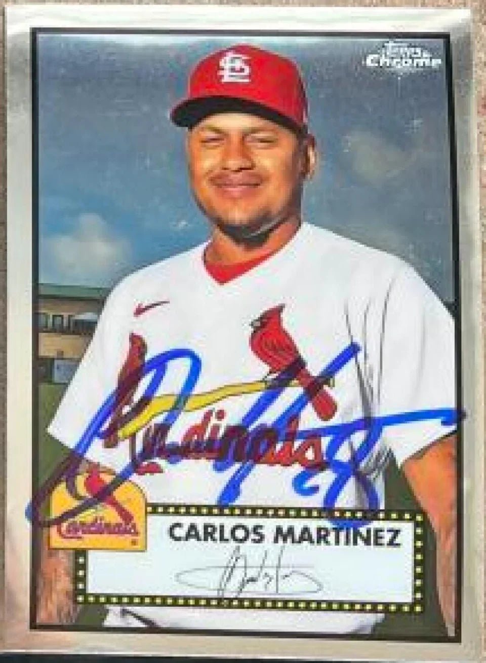 Carlos Martinez Signed 2021 Topps Chrome Platinum Anniversary Baseball Card - St Louis Cardinals