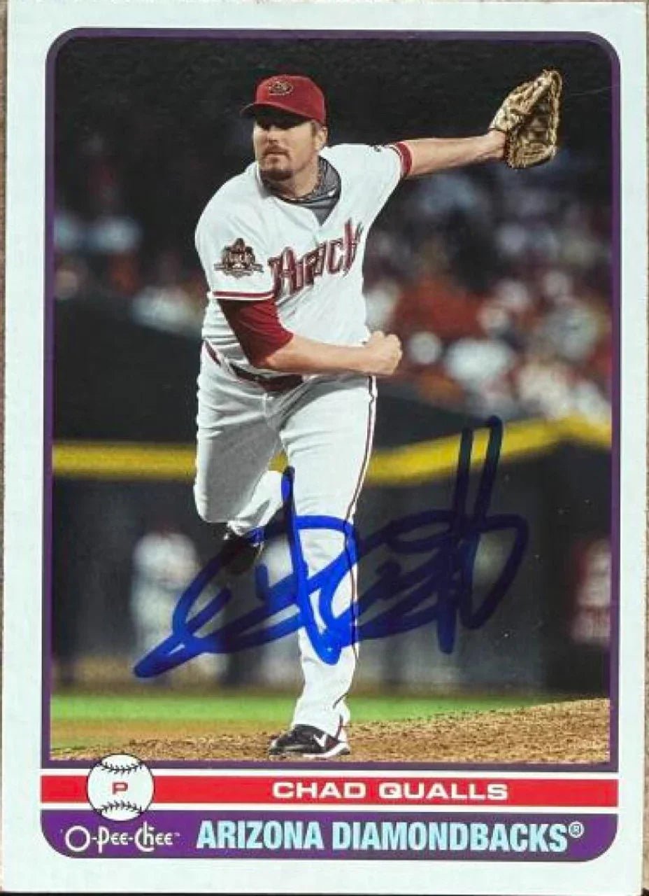 Chad Qualls Autographed 2009 O-Pee-Chee Baseball Card - Arizona Diamondbacks