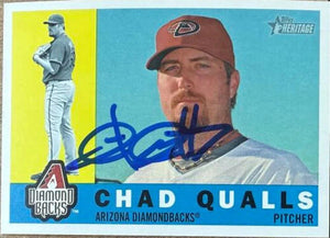 Chad Qualls Autographed 2009 Topps Heritage Baseball Card - Arizona Diamondbacks
