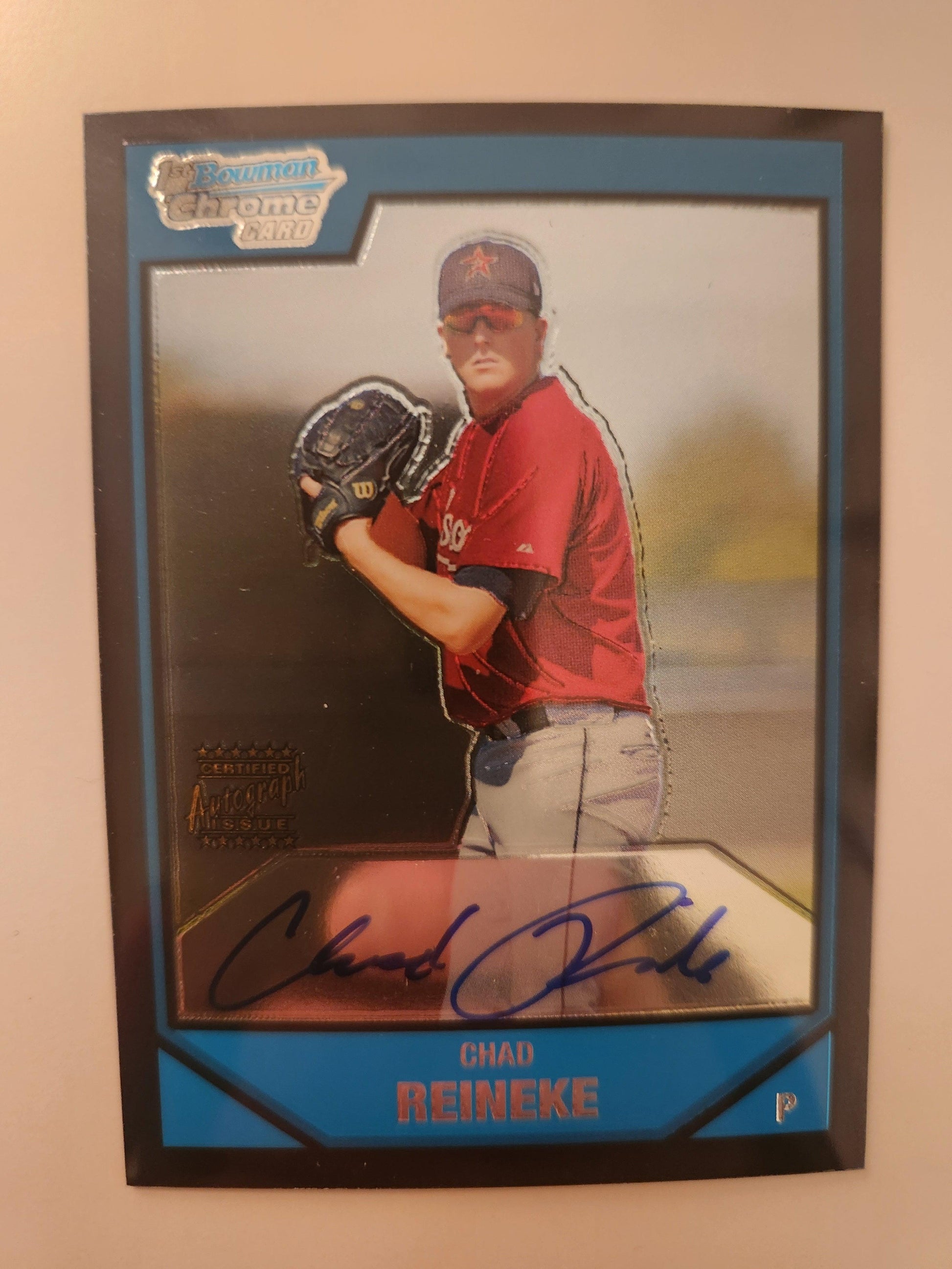 Chad Reineke Signed 2007 Bowman Chrome Prospects Baseball Card - Houston Astros #BC242 AU - PastPros