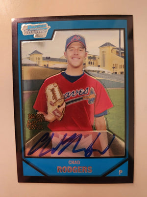 Chad Rodgers Signed 2007 Bowman Chrome Prospects Baseball Card - Atlanta Braves #BC256 AU