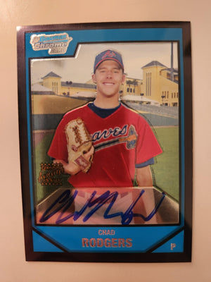 Chad Rodgers Signed 2007 Bowman Chrome Prospects Baseball Card - Atlanta Braves #BC256 AU - PastPros