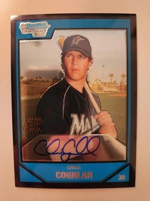 Chris Coghlan Signed 2007 Bowman Chrome Prospects Baseball Card - Florida Marlins #BC233 AU