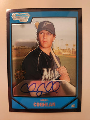 Chris Coghlan Signed 2007 Bowman Chrome Prospects Baseball Card - Florida Marlins #BC233 AU - PastPros