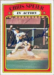 Chris Speier Signed 1972 Topps Baseball Card - San Francisco Giants #166
