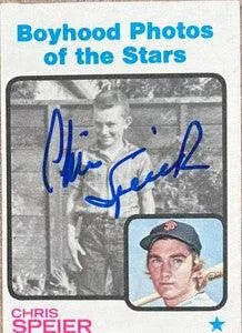Chris Speier Signed 1973 Topps Baseball Card - San Francisco Giants #345