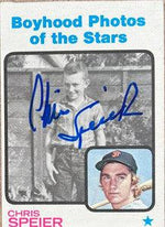 Chris Speier Signed 1973 Topps Baseball Card - San Francisco Giants #345 - PastPros