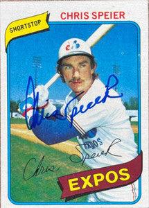 Chris Speier Signed 1980 Topps Baseball Card - Montreal Expos - PastPros