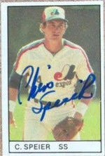 Chris Speier Signed 1981 All-Star Game Program Insert Baseball Card - Montreal Expos