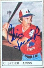 Chris Speier Signed 1982 All-Star Program Inserts Baseball Card - Montreal Expos