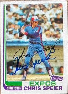 Chris Speier Signed 1982 Topps Baseball Card - Montreal Expos