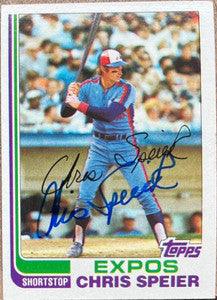 Chris Speier Signed 1982 Topps Baseball Card - Montreal Expos - PastPros