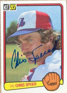 Chris Speier Signed 1983 Donruss Baseball Card - Montreal Expos - PastPros